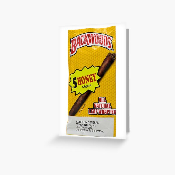 Backwoods Honey Cigars Pack fan wrap Greeting Card