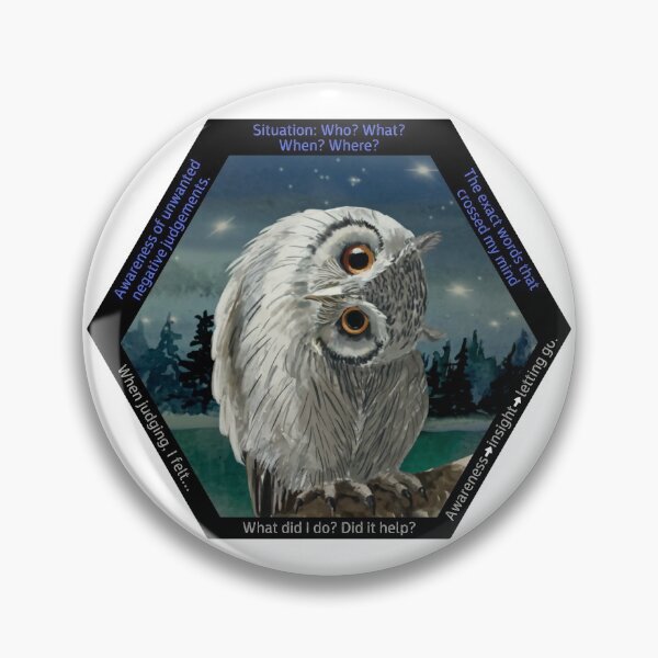 Item preview, Mindfulness DBT skills practice: Negative Judgements. The Hexagon Collection, the strongest shape symbolizing strength and wisdom, the shape chosen by wise bees. designed and sold by Orianah.
