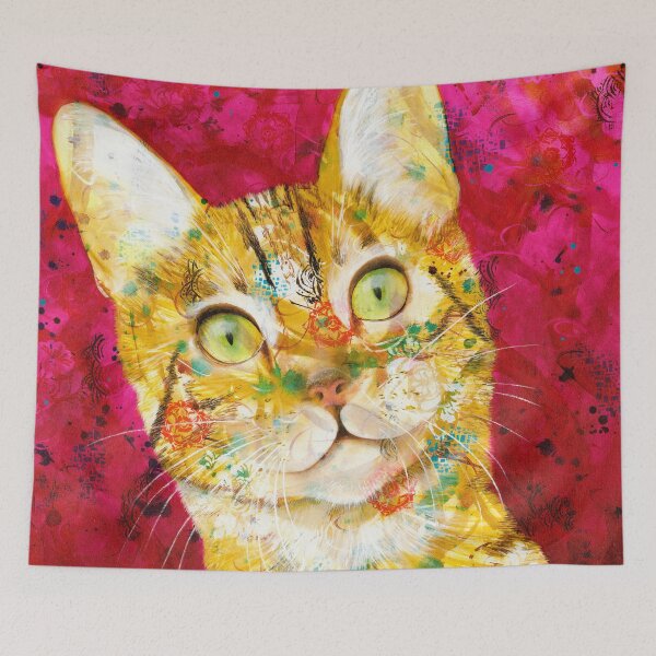 Item preview, Tabby cat portrait  designed and sold by TinyRed SpiralArt.
