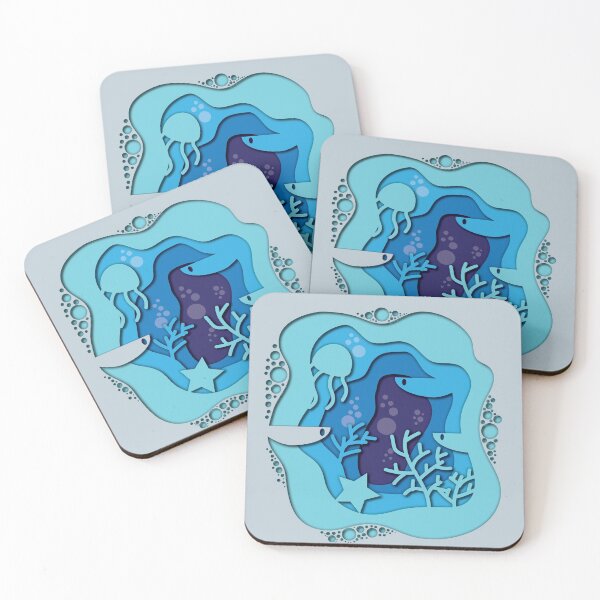 Item preview, Deep in the ocean 3D papercut layers designed and sold by FunnyChameleon.