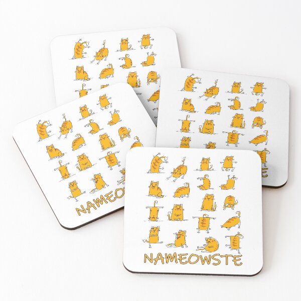 Item preview, Cat Nameowste Cats in Yoga Pose designed and sold by ToniaKroeger.