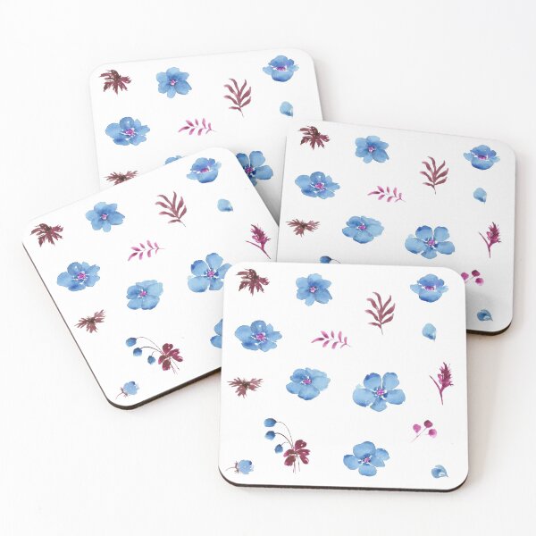 Item preview, Little Blue and Red Flowers - Stickers designed and sold by Pavnud.