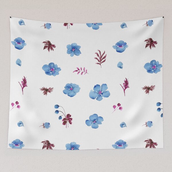 Item preview, Little Blue and Red Flowers - Stickers designed and sold by Pavnud.