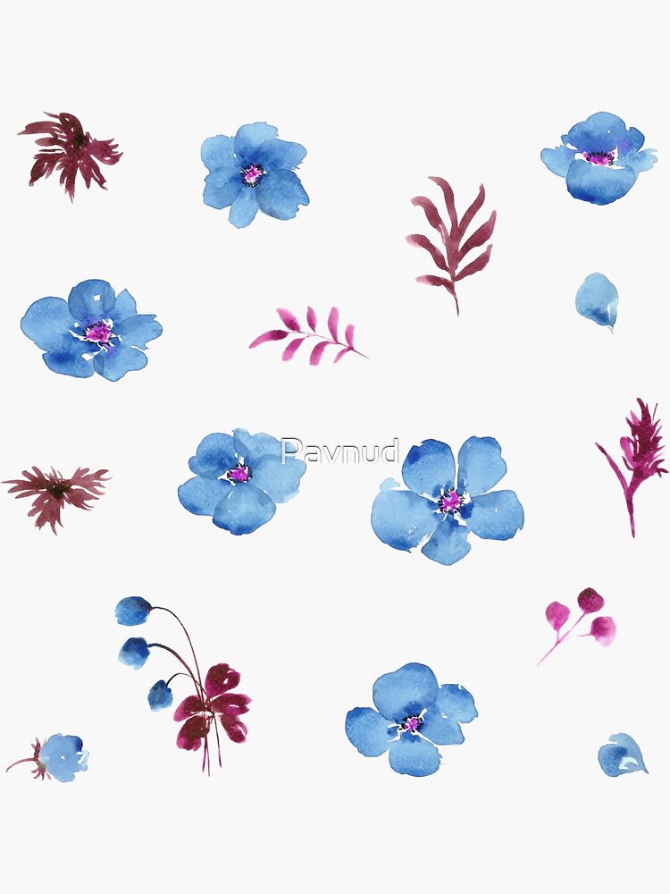 Purple flower sticker, flower decal, summer flower sticker, flower sticker  for hydroflask, waterbottle flower decal, flowers sticker
