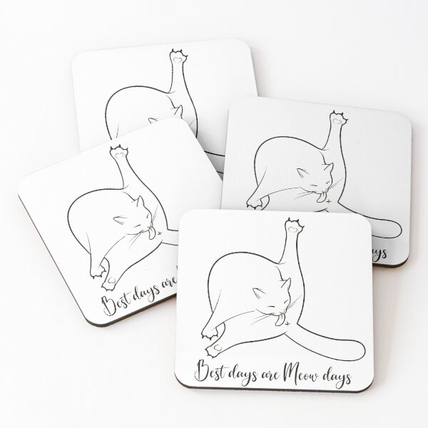 Item preview, Best days are meow days cat lineart designed and sold by LavrushaArt.