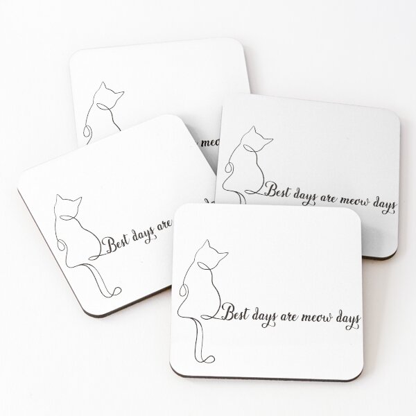 Item preview, Best days are meow days cat lineart designed and sold by LavrushaArt.