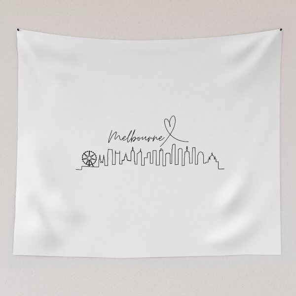 Item preview, Melbourne - Australia - Skyline - Black designed and sold by Beyond Words.