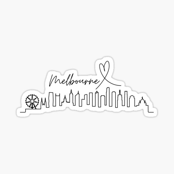 Item preview, Melbourne - Australia - Skyline - Black designed and sold by Beyond Words.