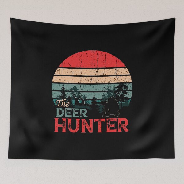 Item preview, The Deer Hunter Vintage Sunset Retro Style Hunting Lovers designed and sold by Dolphin Graphic.