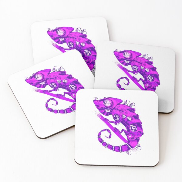 Item preview, Purple Steampunk clockwork chameleon vintage style designed and sold by TRIBExSPACE.