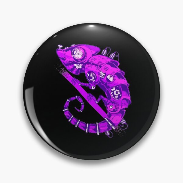 Item preview, Purple Steampunk clockwork chameleon vintage style designed and sold by TRIBExSPACE.