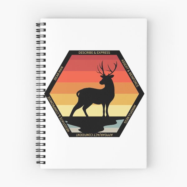 Item preview, Interpersonal Effectiveness: DEAR MAN. The Hexagon Collection, the strongest shape symbolizing strength and wisdom, the shape chosen by wise bees. designed and sold by Orianah.
