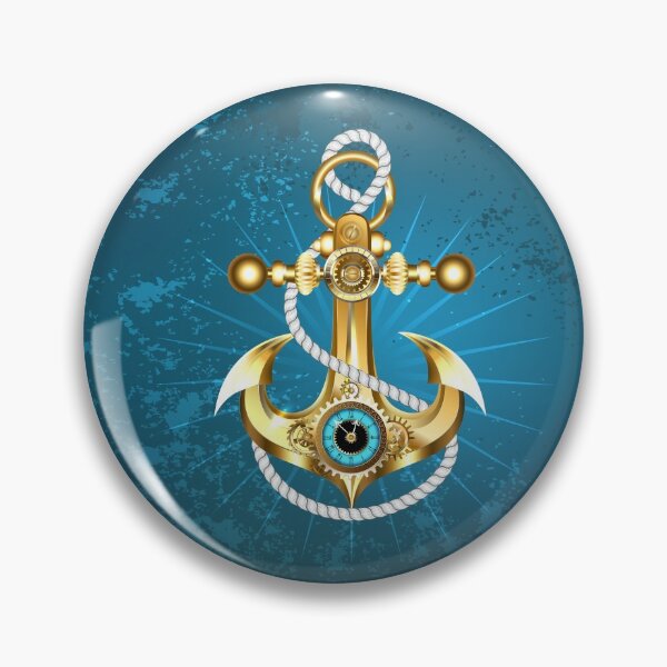Item preview, Anchor with clock (Steampunk) designed and sold by Blackmoon9.