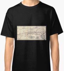 0271 Railroad Maps Map of the Great Central Railway Line of the west and connecting Classic T-Shirt