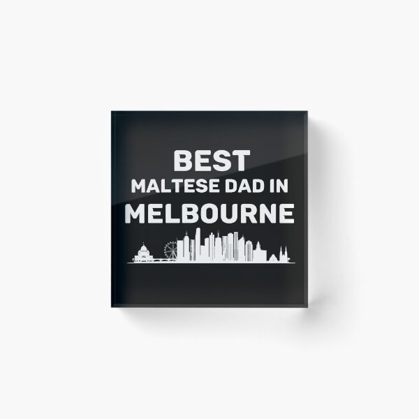 Item preview, Maltese dad - Melbourne - Best Dad - Skyline designed and sold by Beyond Words.