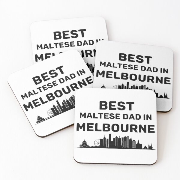 Item preview, Maltese dad - Melbourne - Best Dad - Skyline - Black designed and sold by Beyond Words.