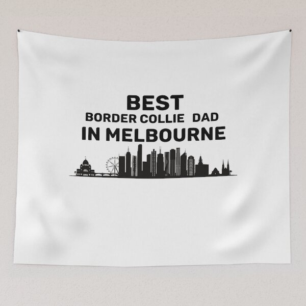 Item preview, Border Collie Dad - Melbourne - Best Dad - Skyline - Black designed and sold by Beyond Words.
