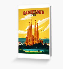 Travel Barcelona Greeting Card