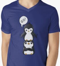 Penguins Men's V-Neck T-Shirt