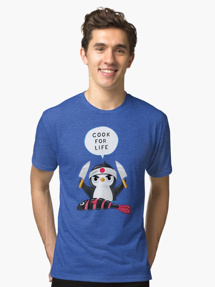 Alternate view of Penguin Chef Tri-blend T-Shirt