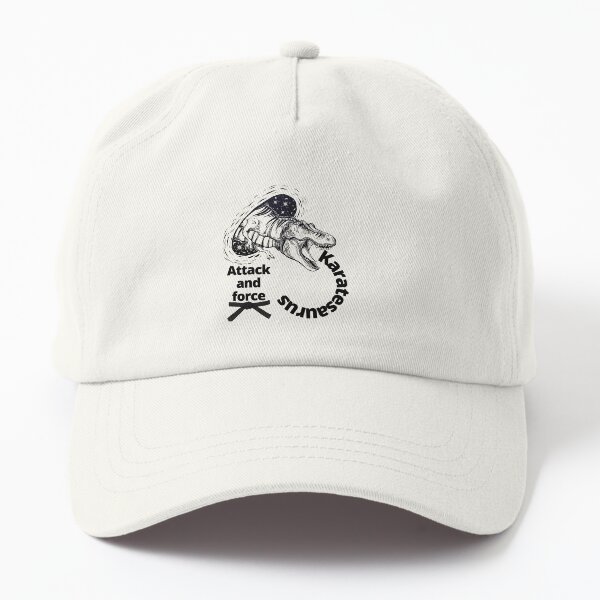 karatesaurus rex karate funny, attack and strength Dad Hat