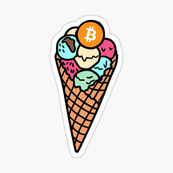 Bitcoin Ice Cream Sticker