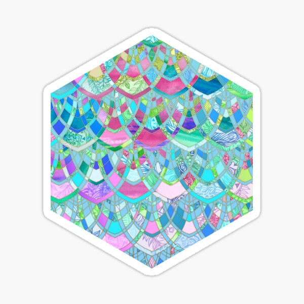 Item preview, Art Deco Watercolor Patchwork Pattern 2 designed and sold by micklyn.