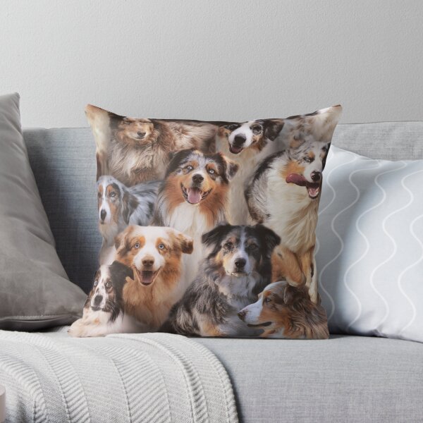 Australian Shepherds Throw Pillow