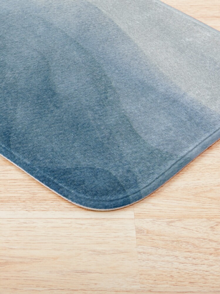 Alternate view of Blue Sunrise in the mountains, dawn, abstract watercolor Bath Mat