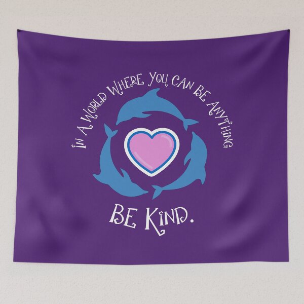 Item preview, Be Kind Dolphin Trio With Hearts designed and sold by LeftFieldFunny.