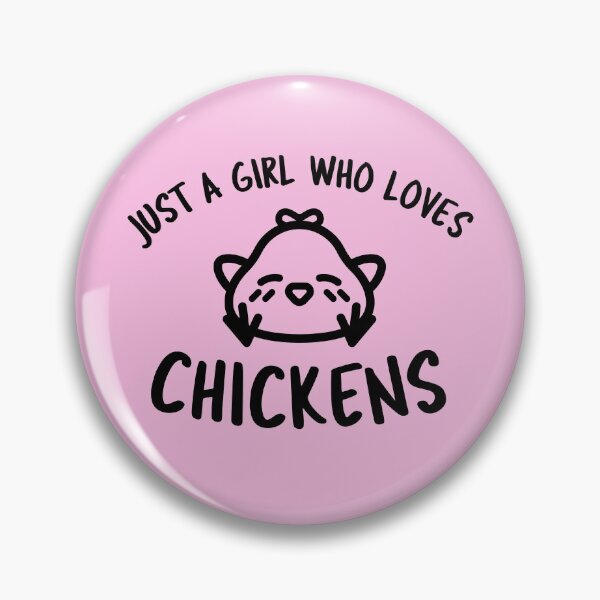 Item preview, Just A Girl Who Loves Chickens -funny chicken design in black text designed and sold by katiekendall.
