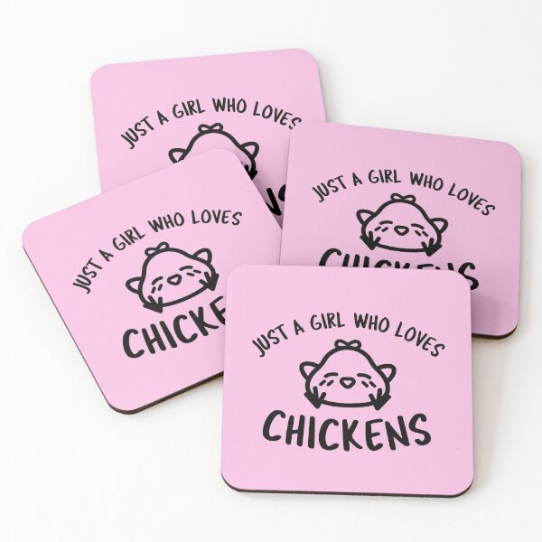 Item preview, Just A Girl Who Loves Chickens -funny chicken design in black text designed and sold by katiekendall.