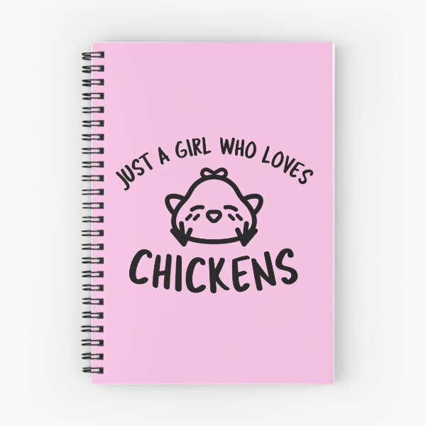 Item preview, Just A Girl Who Loves Chickens -funny chicken design in black text designed and sold by katiekendall.