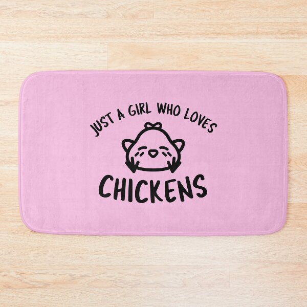 Item preview, Just A Girl Who Loves Chickens -funny chicken design in black text designed and sold by katiekendall.
