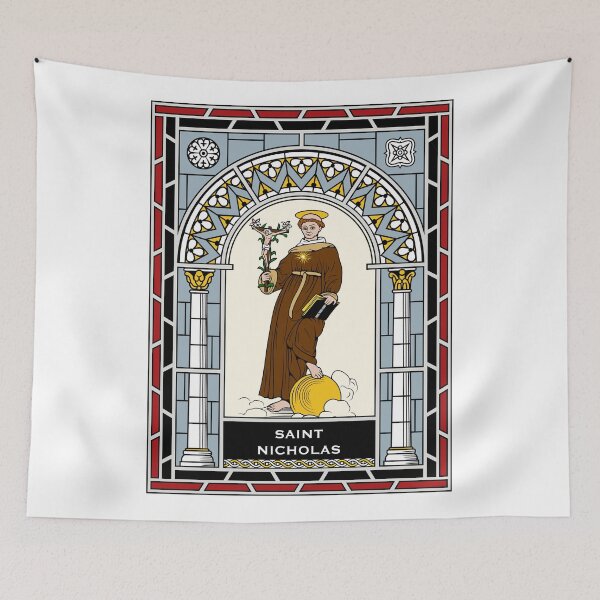Item preview, ST NICHOLAS OF TORENTINO under STAINED GLASS designed and sold by CatholicSaints.