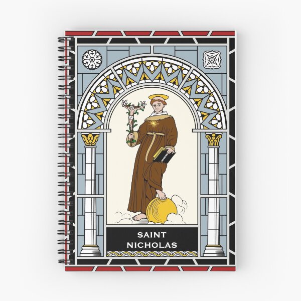 Item preview, ST NICHOLAS OF TORENTINO under STAINED GLASS designed and sold by CatholicSaints.