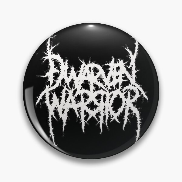 Item preview, The Dwarven warrior metal logo in white designed and sold by DwarvenWarrior.