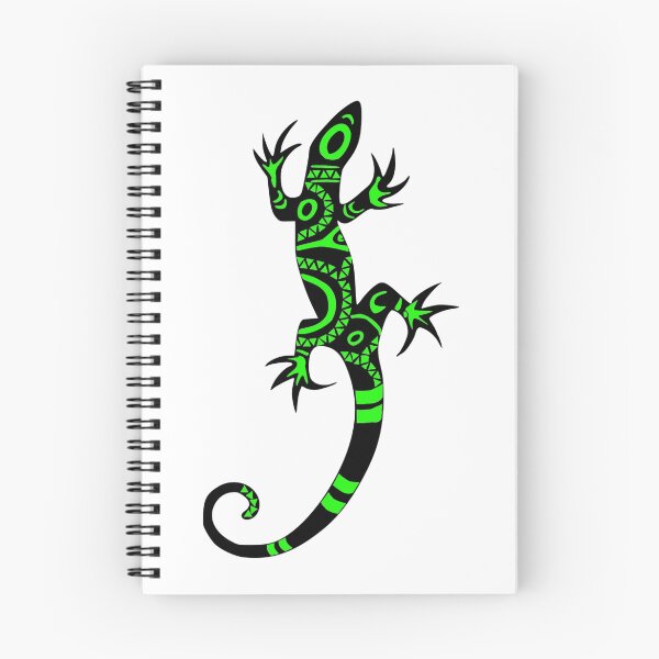 Item preview, green tribal lezard designed and sold by autrouvetout.