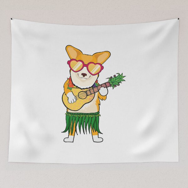 Item preview, Corgi Hawaiian Costume Playing Ukulele Summer Shirt Gifts designed and sold by EasterJohnson.