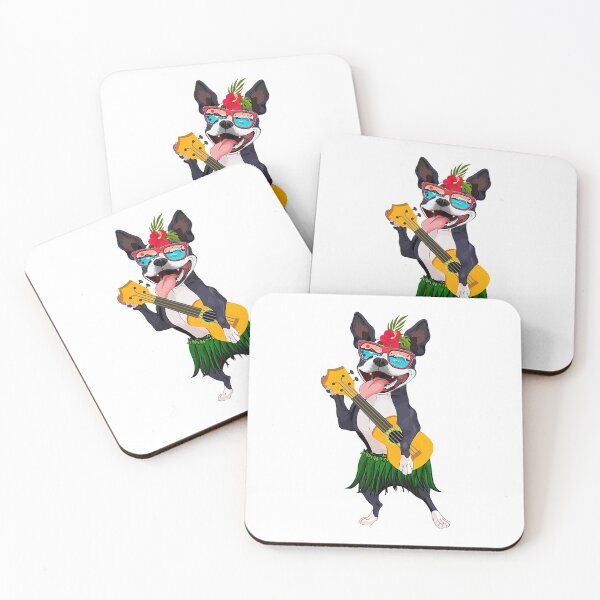 Item preview, Cute Hawaiian Boston Terrier Playing Ukulele Summer Vacation  designed and sold by EasterJohnson.