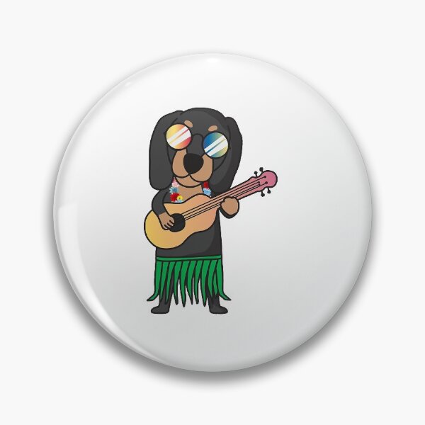 Item preview, Dachshund Dog Ukulele Luau Cute Funny Hawaii Dogs  designed and sold by EasterJohnson.