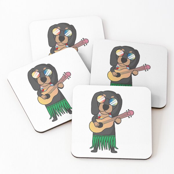 Item preview, Dachshund Dog Ukulele Luau Cute Funny Hawaii Dogs  designed and sold by EasterJohnson.