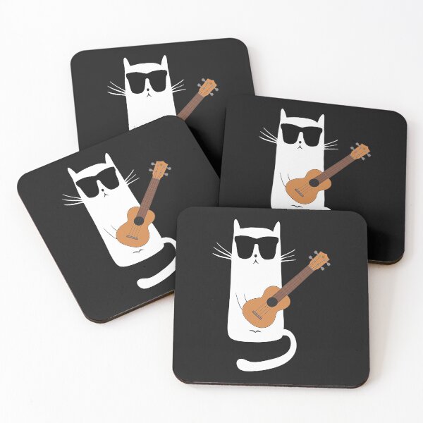 Item preview, Funny Cat Wearing Sunglasses Playing Ukulele  designed and sold by EasterJohnson.