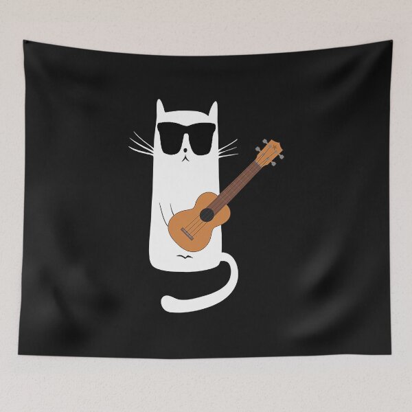 Item preview, Funny Cat Wearing Sunglasses Playing Ukulele  designed and sold by EasterJohnson.