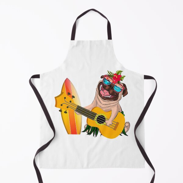 Item preview, Cute Hawaiian Pug Playing Pineapple Ukulele Summer Vacation designed and sold by EasterJohnson.