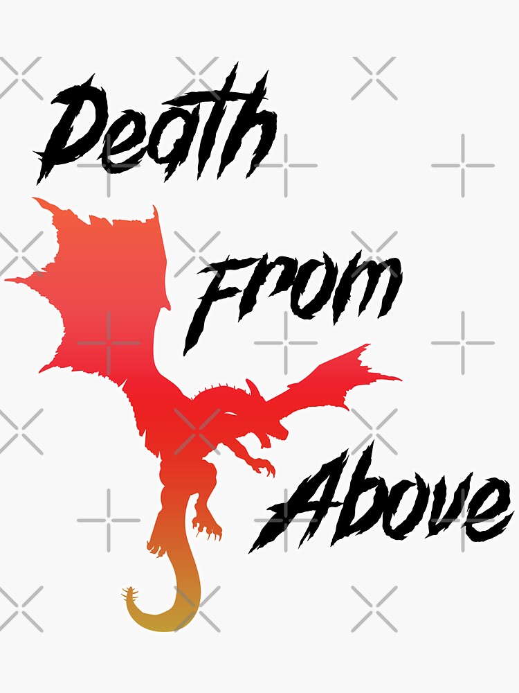 "Death from above " Sticker for Sale by nexusstore Redbubble
