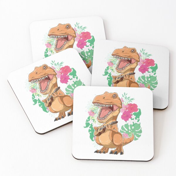 Item preview, Dinosaur Playing Ukulele Hawaiian T-Rex Ukulele Players Tank Top designed and sold by EasterJohnson.