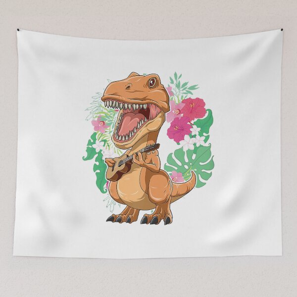 Item preview, Dinosaur Playing Ukulele Hawaiian T-Rex Ukulele Players Tank Top designed and sold by EasterJohnson.