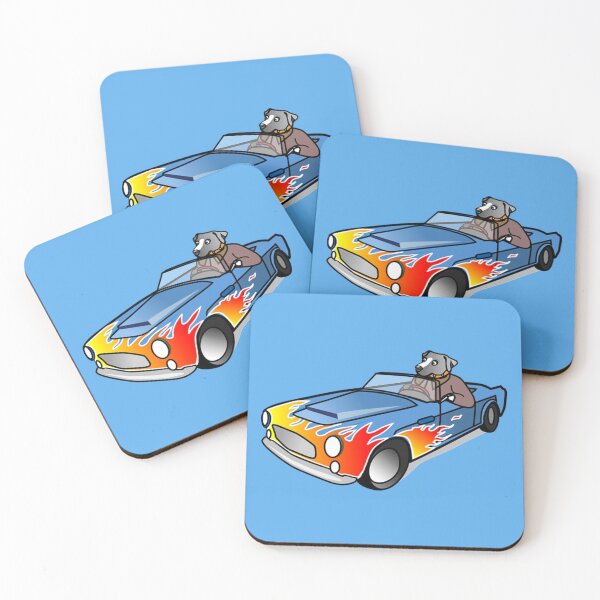 Item preview, dog in sports car designed and sold by asep08.
