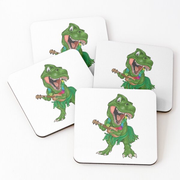 Item preview, Hawaiian T-Rex Playing Ukulele - Dinosaur Funny Gift designed and sold by EasterJohnson.